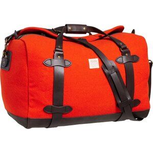 FILSON Mackinaw Wool Medium Duffle Duffel Bag Travel Flame Orange NEW $950